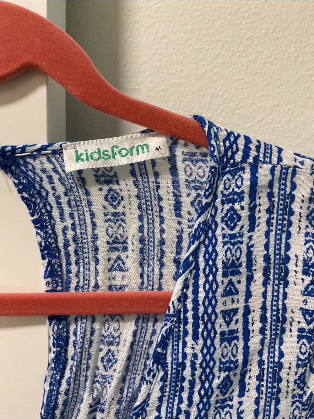 Blue & White Printed Women’s Dress